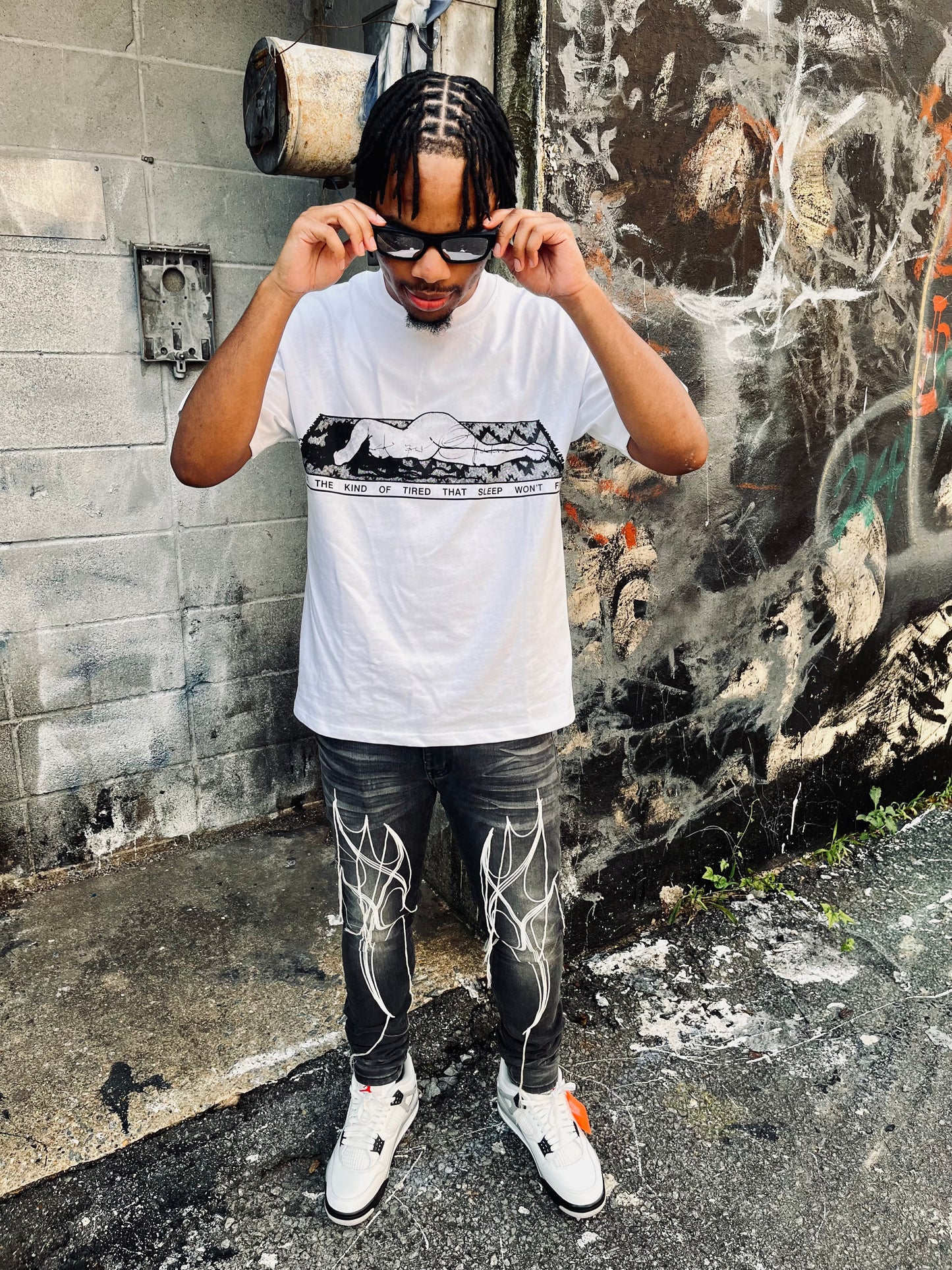 “drained” tee