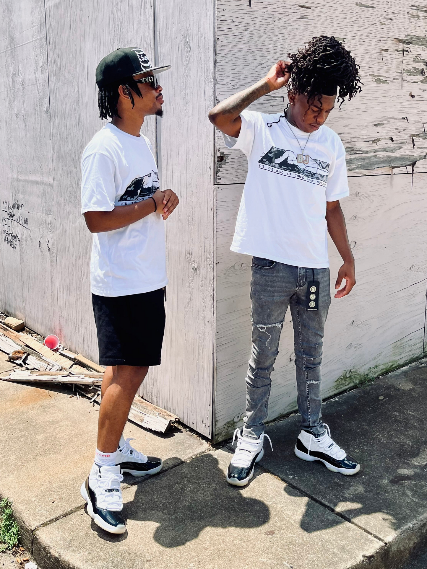 “drained” tee