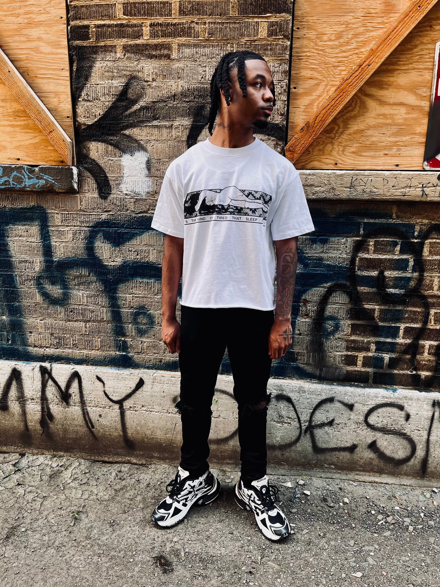 “drained” tee