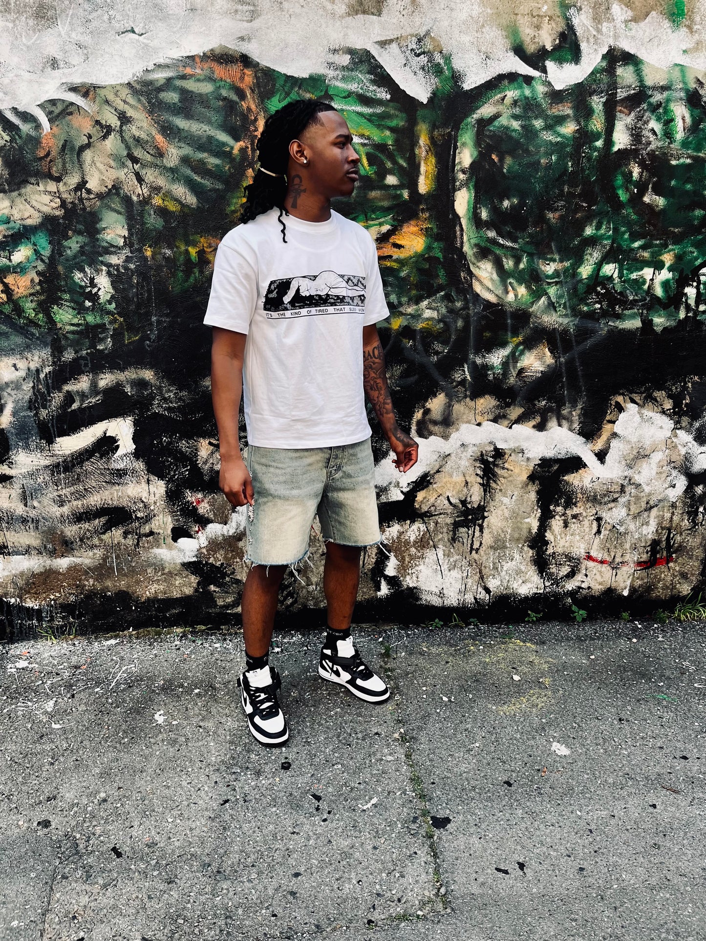 “drained” tee